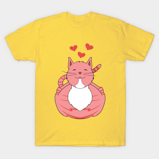 Smiling Cat T-Shirt by kuncak81